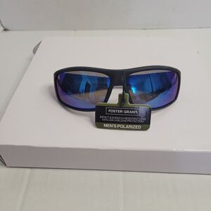 Foster Grant Men’s Polarized Sunglasses Blue Mirror Lens NWT